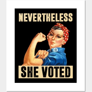 Nevertheless She Voted Feminist 2020 Men Women Posters and Art